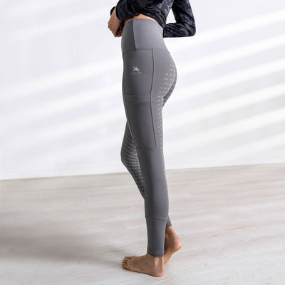 Hi-Rise Equestrian Tights "Shady Gray"