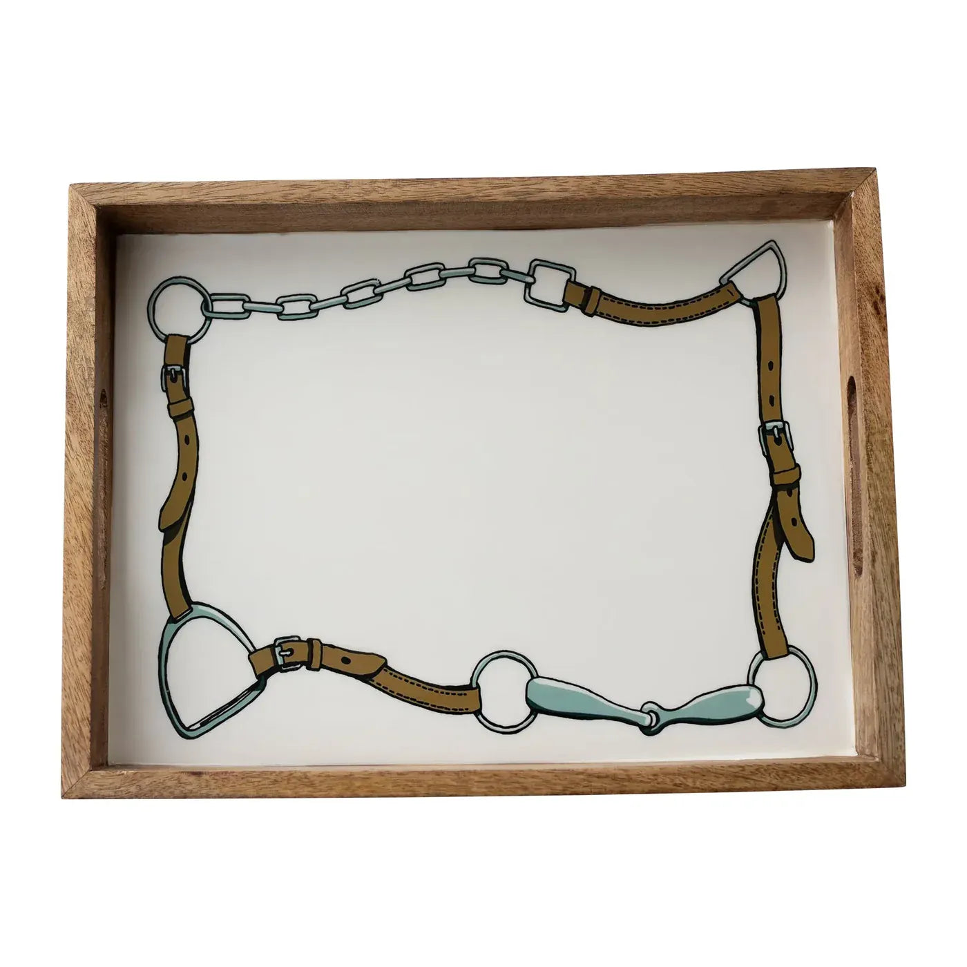 Huntley Equestrian Bridle and Bit Wooden Serving Tray (2 Sizes)