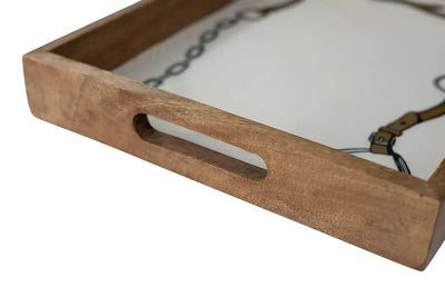 Huntley Equestrian Bridle and Bit Wooden Serving Tray (2 Sizes)