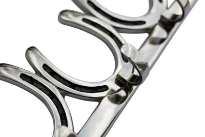 Huntley Equestrian Silver Horseshoe Wall Hook Rack