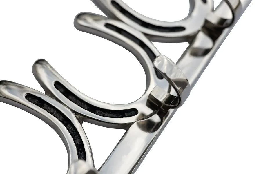 Huntley Equestrian Silver Horseshoe Wall Hook Rack