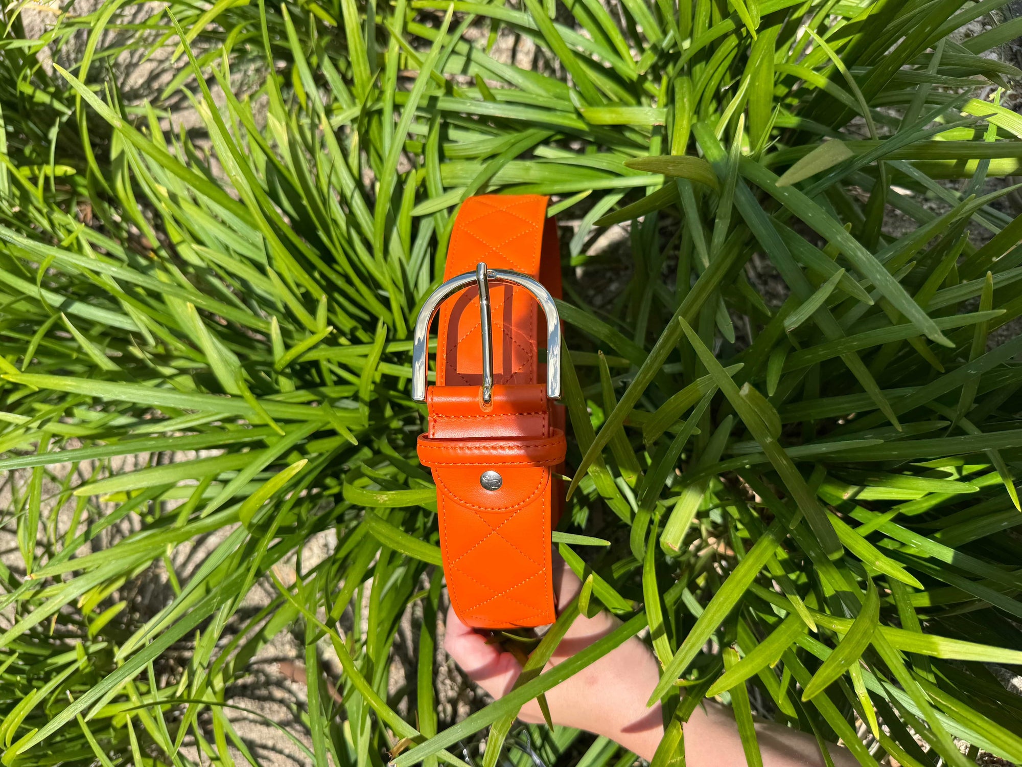 Tailored Sportsman Quilted C Belts -  H. Orange/Gold TS25