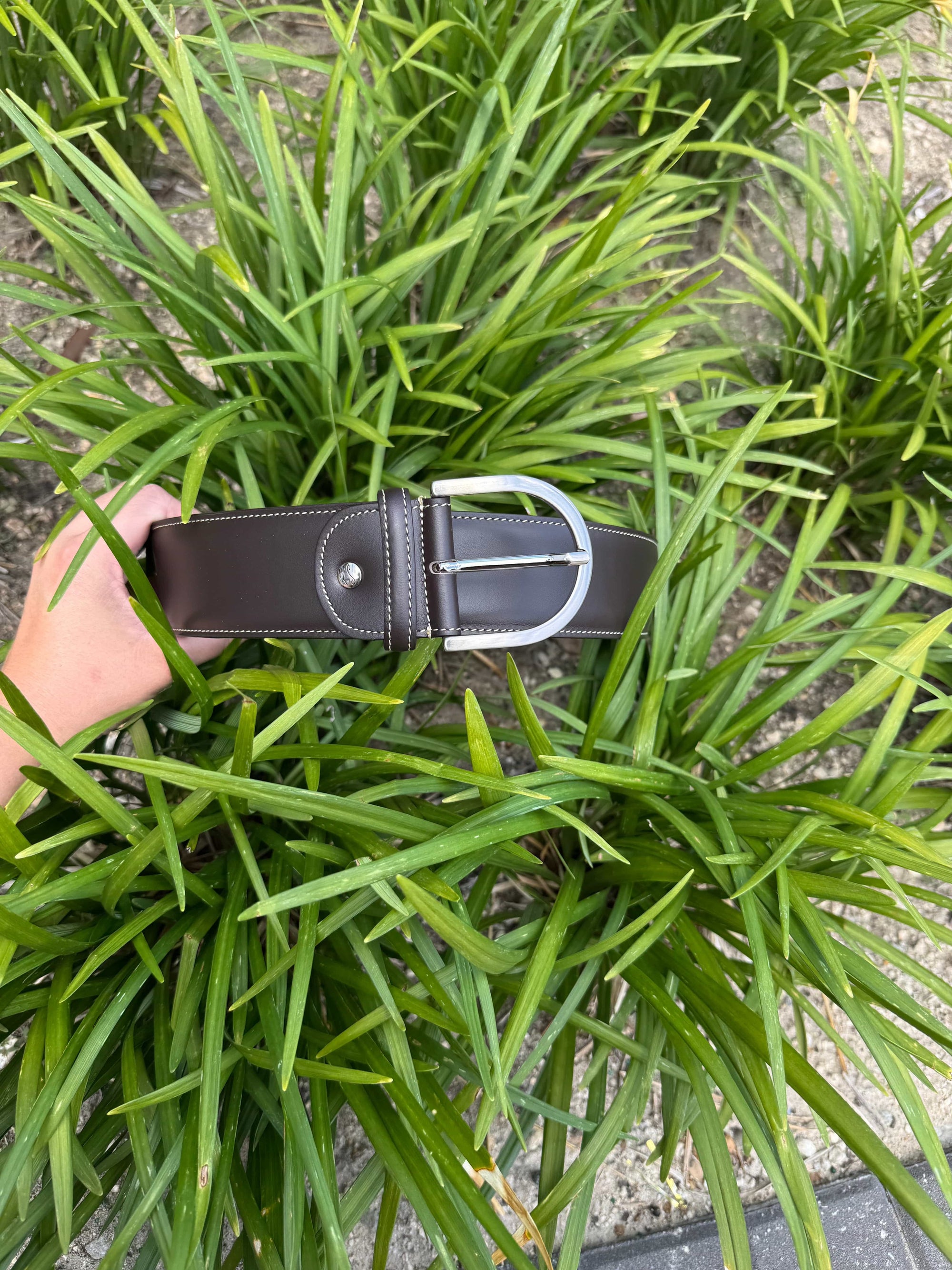 Tailored Sportsman Belts -  In Contrast - Brown/Silver TS25