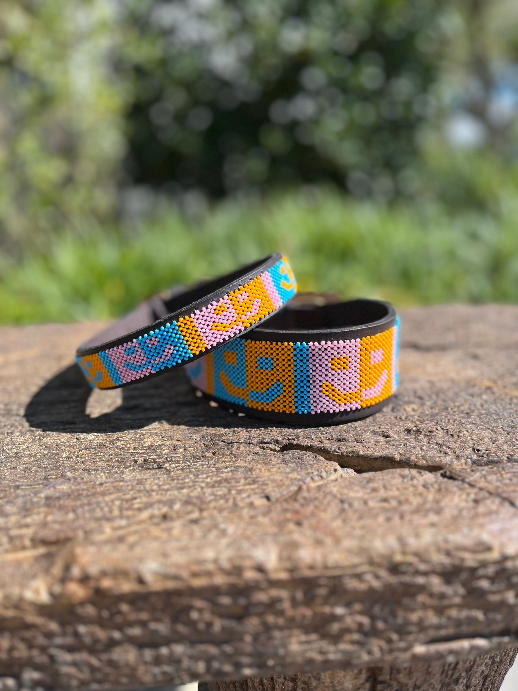 "Smiley" Beaded Dog Collar - Exceptional Equestrian