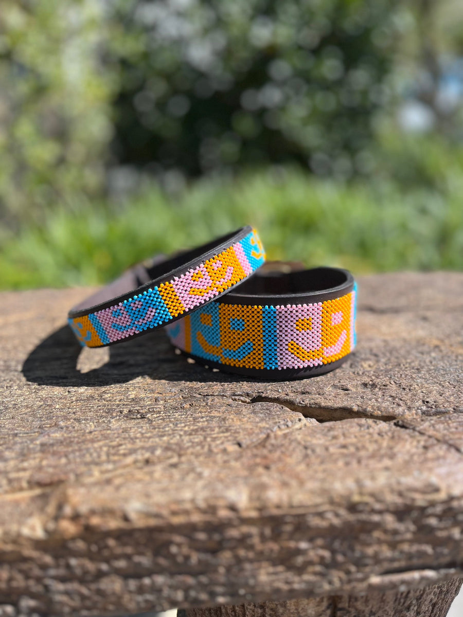 "Smiley" Beaded Dog Collar - Exceptional Equestrian 