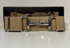 Pesazia - Logo Stretch Bit Belts - Beige Textured w/ Silver Snaffle Bit