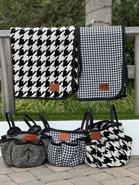 PADDOCK - Wool Grooming Tote - Houndstooth - LIMITED EDITION