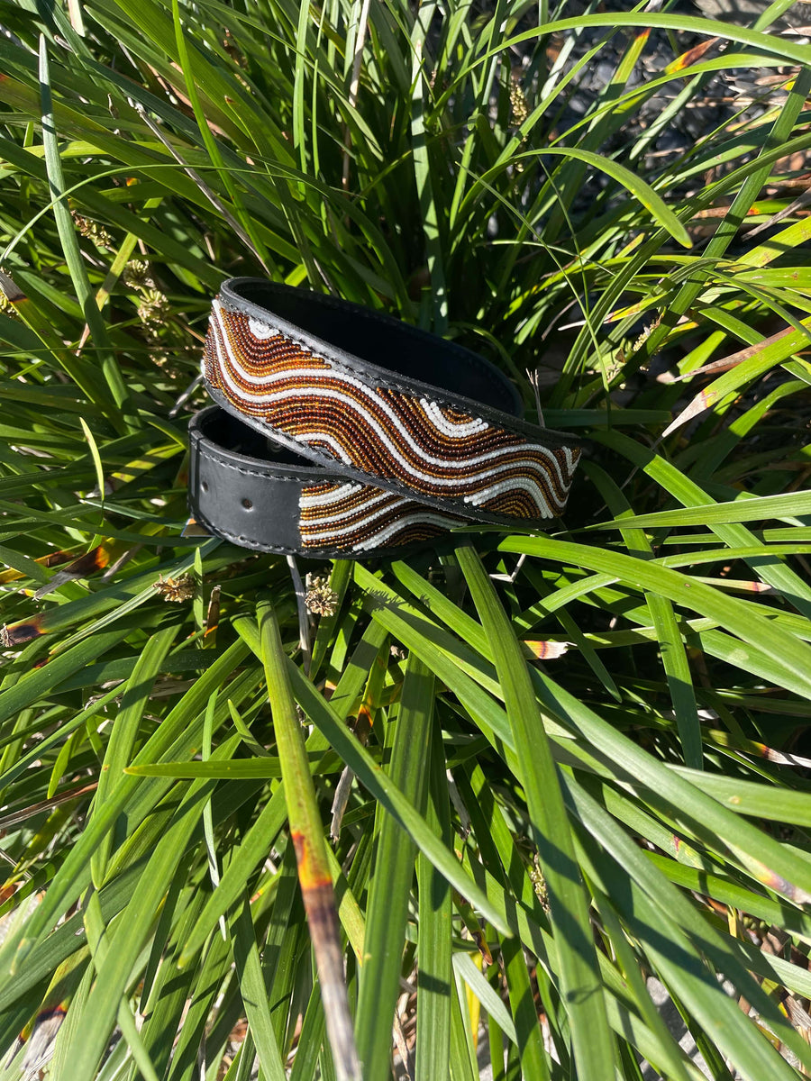 Cocoa Swirl Belt Wide Width - Silver Buckle