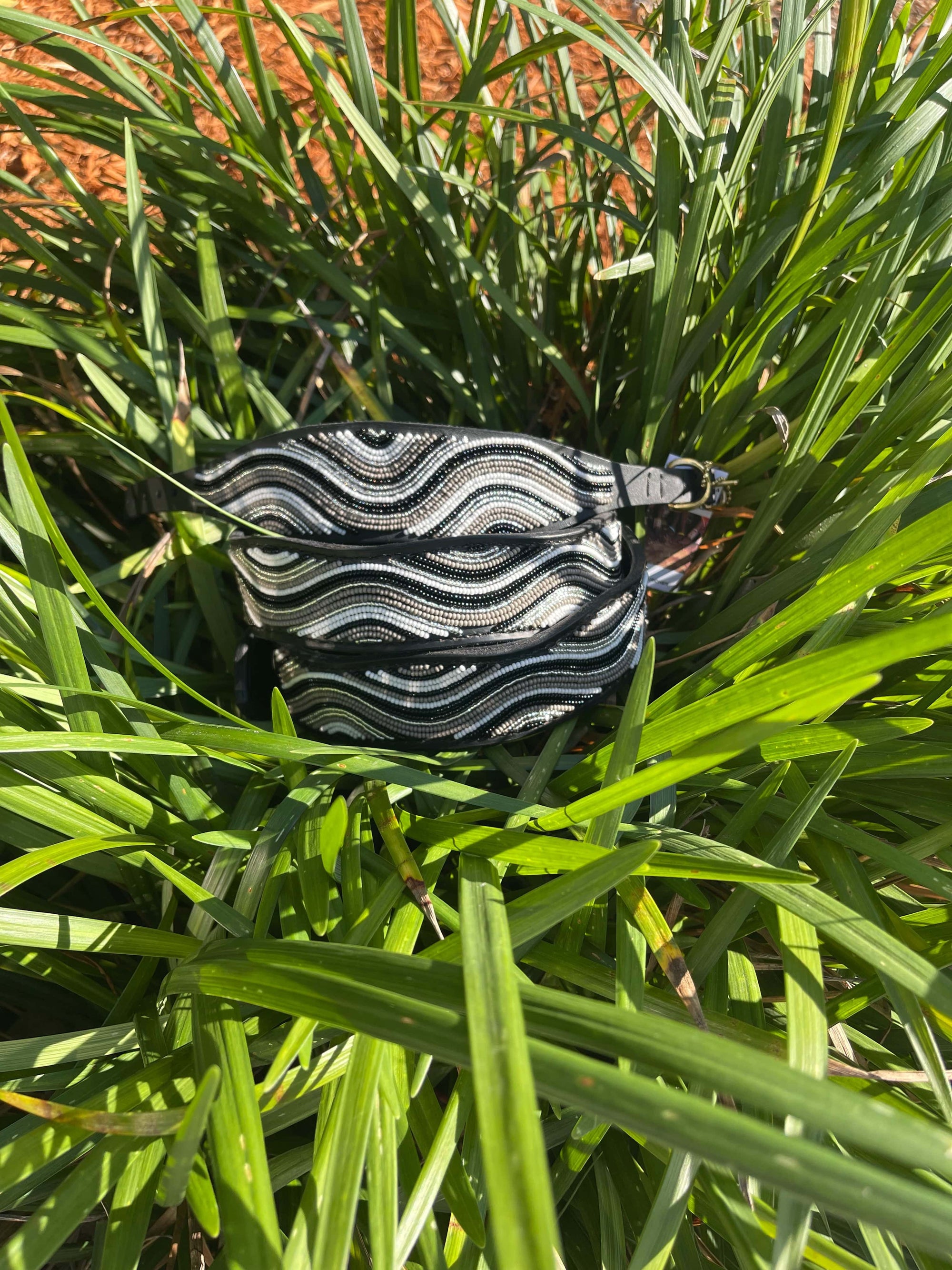 Shades of Grey Wave Belt Wide Width