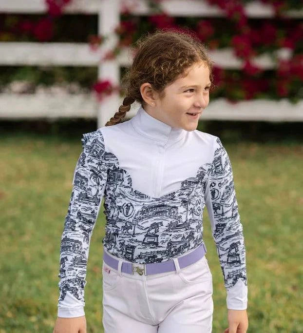 Belle & Bow - Ocala Long Sleeve Show Shirt - Exceptional Equestrian 