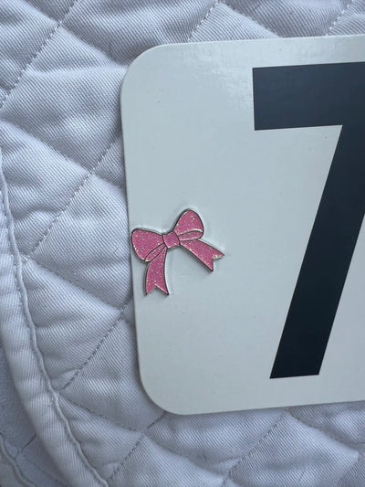 Dubois Cheval - Pink Bow Number Pin Charm