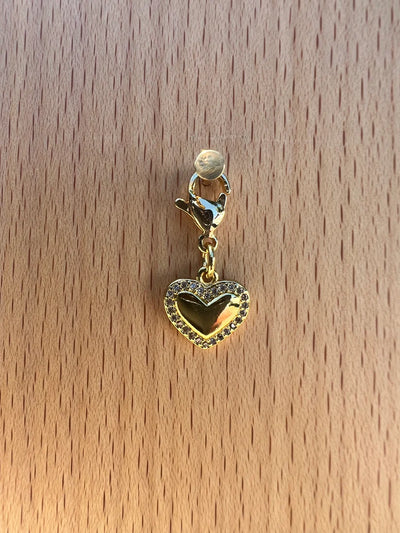 Dubois Cheval - Sparkly Gold Heart Braid Charm