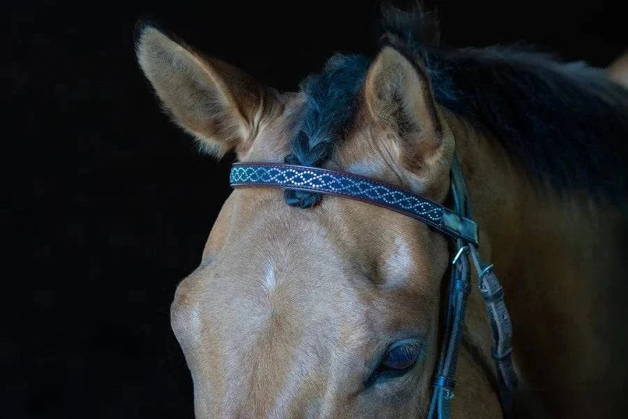 The Grewal Equestrian - INTERTWINING CHAIN BLING BROWBAND - Exceptional Equestrian