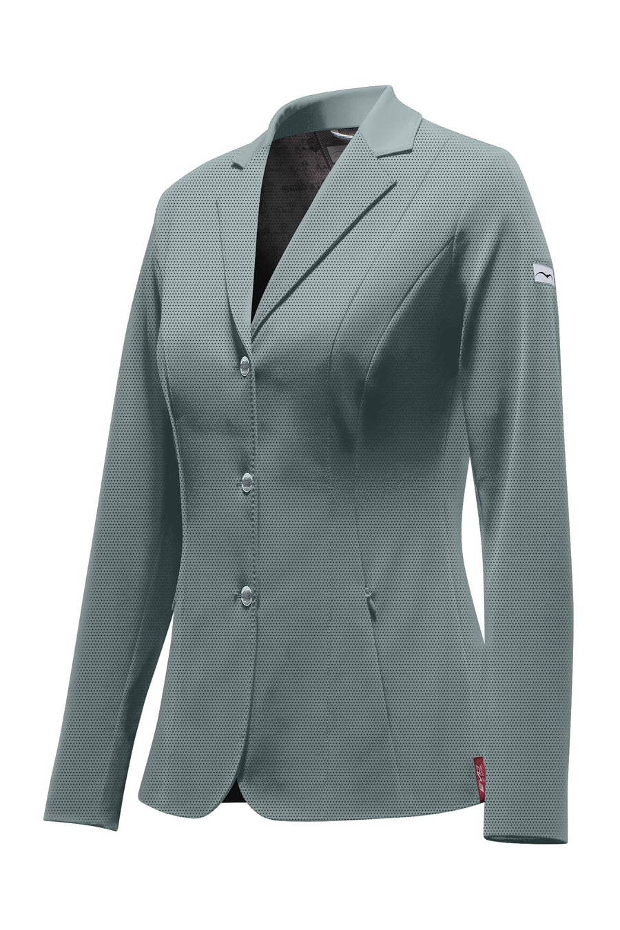 Jade Riding Jacket with three-button front closure with inside zip. Side slit pockets with invisible zip and Albatros logo on left sleeve.