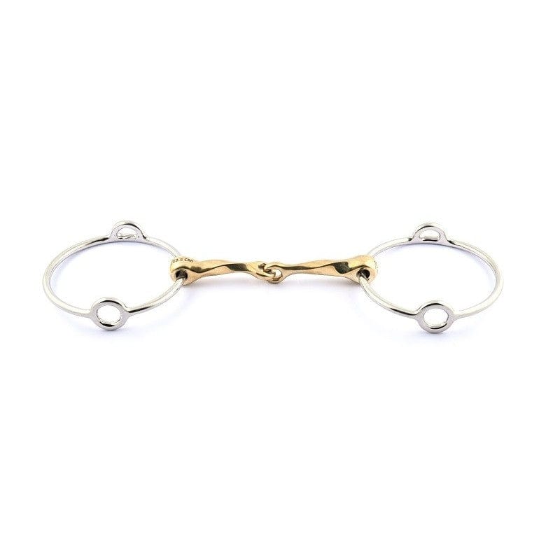 Jump'In Large Ring Twisted Gag bit (90mm rings)