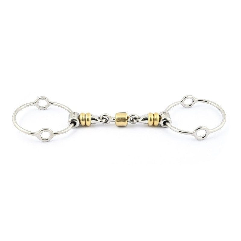 Jump'In Large ring Gag bit with rollers (90 mm rings)