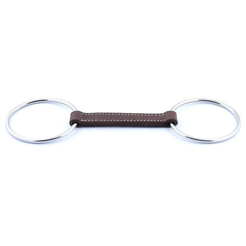 Jump'In Loose ring flat Leather bit (90mm rings)