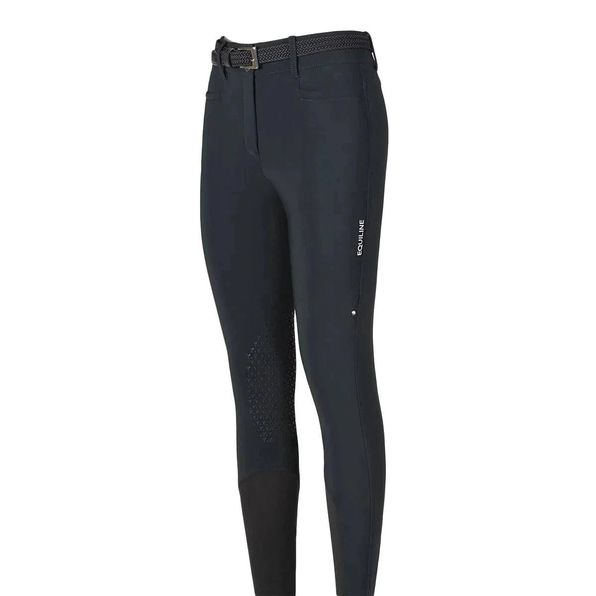 Blueberry high-waisted women's knee grip breeches with crystal fabric Blueberry high-waisted women's knee grip breeches with crystal fabric