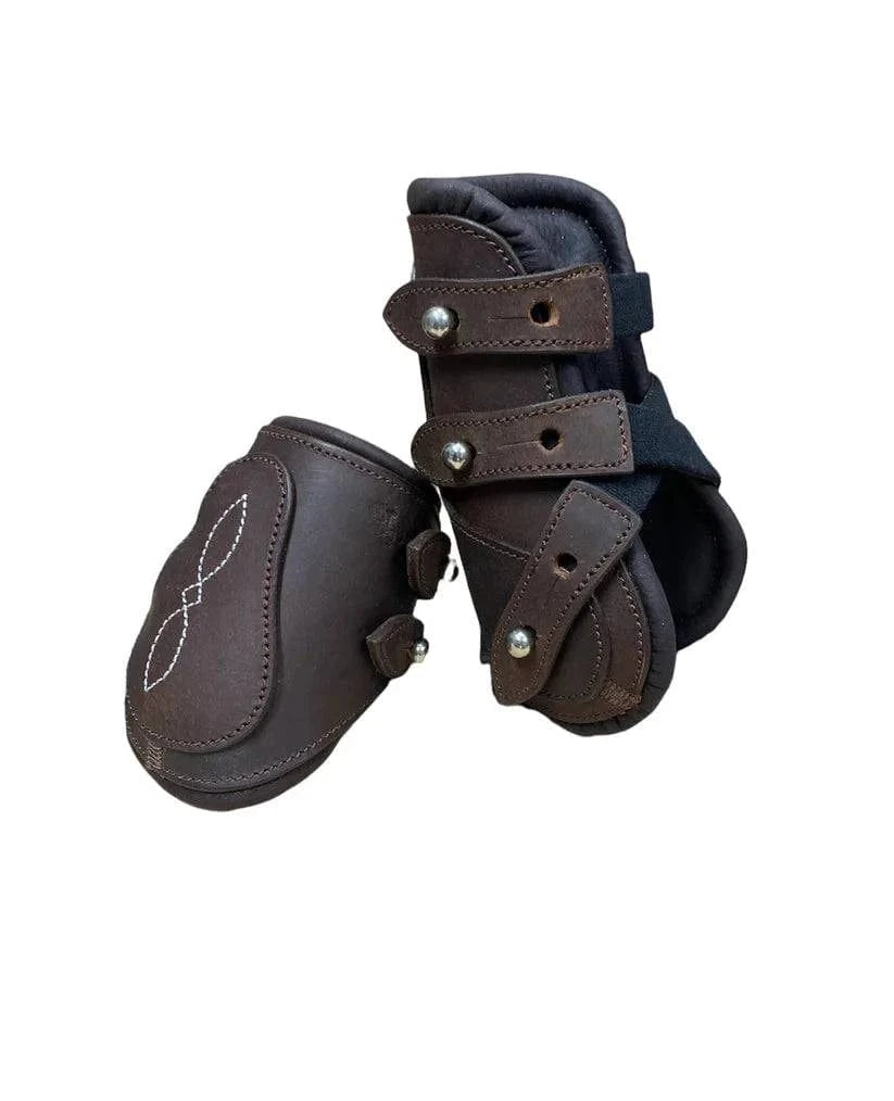 Belle & Bow - Open Fetlock Leather Boots - Front - Exceptional Equestrian