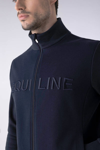 Equiline - EGAR Men's Full Zip Sweatshirt with Embroidered Logo SS24