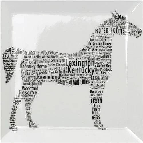 Dishique - Lexington Skyline large square plate - Exceptional Equestrian