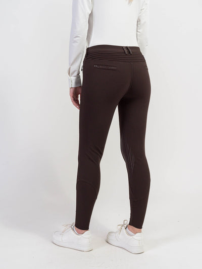 Chocolate Colored w/ Crystal Leaf Knee Patch Breeches