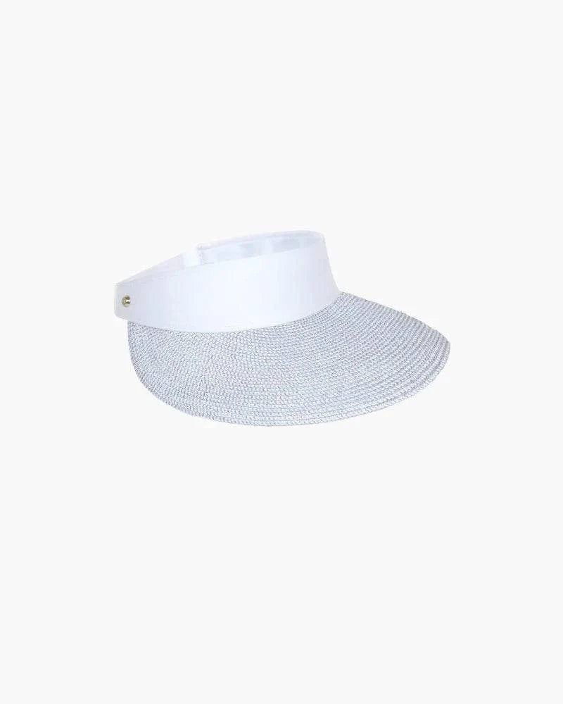 美品　ERIC JAVITS エリックジャヴィッツ　サンバイザー　UPF50+ Eric Javits | Women's White Mix Navy Blue UPF50+ Sun Visor