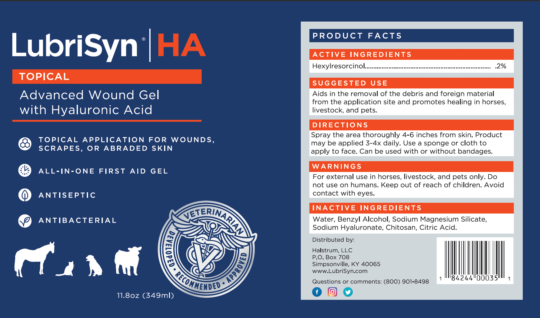 LubriSynHA Topical Wound Gel, 4oz - Exceptional Equestrian