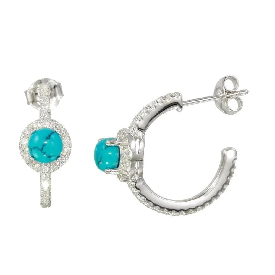 KELLY HERD HOOP TURQUOISE STONE - Exceptional Equestrian