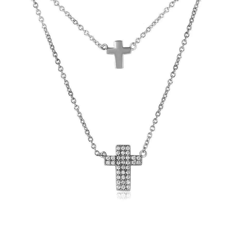 KELLY HERD DOUBLE CROSS NECKLACE - Exceptional Equestrian