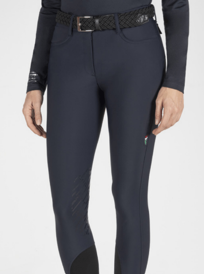 Navy Breeches with Equiline logo embroidery on leg
