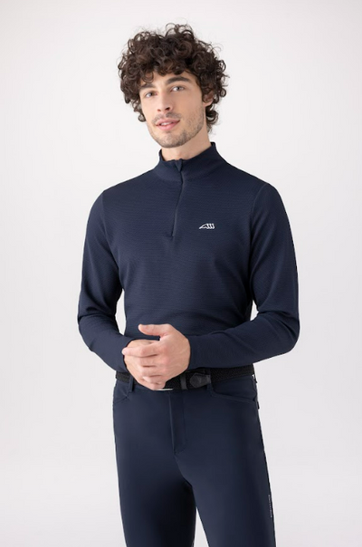 Equiline - Hans - Men's Second-Skin Training Shirt - Blue - FW24