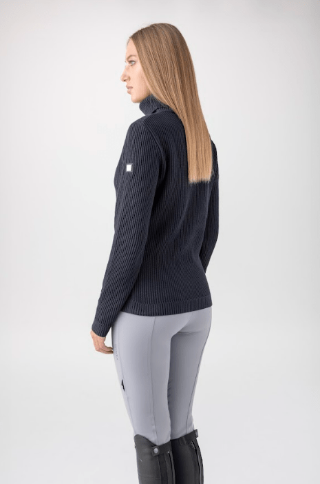 Equiline - Nicole - Women's Warm Tech-Cotton Blend Sweater - Blue - FW24 ALL SALES FINAL