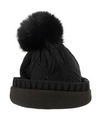 Equiline - Gajunep Knitted Pom Pom Hat - Black - FW24