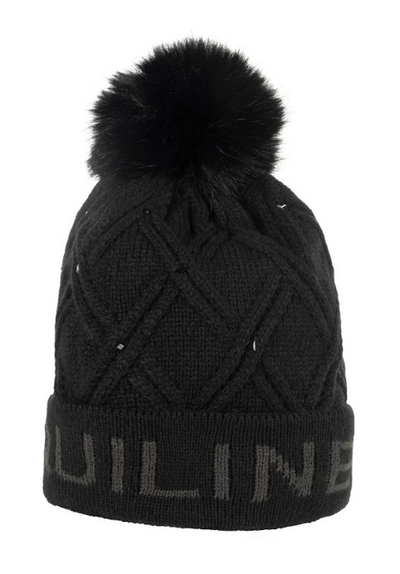 Equiline - Gajunep Knitted Pom Pom Hat - Black - FW24