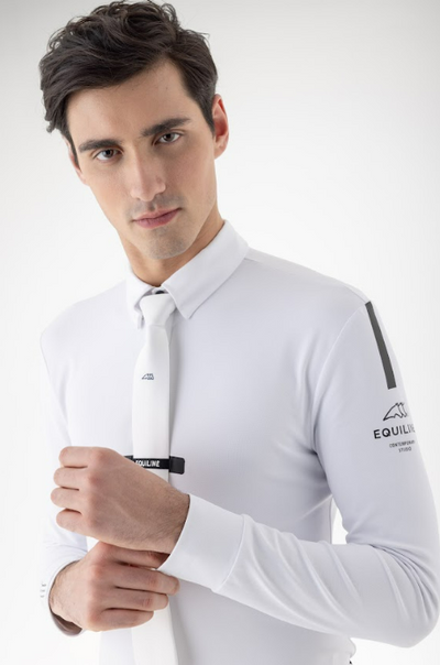 Equiline - Coonac Men's Competition Polo Shirt - White - FW24