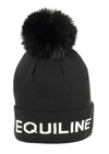 Equiline - Carsecp Knitted Pom Pom Hat - Black - FW24