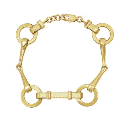 Kelly Herd - Brass Gold-Plated Snaffle Bit Bracelet