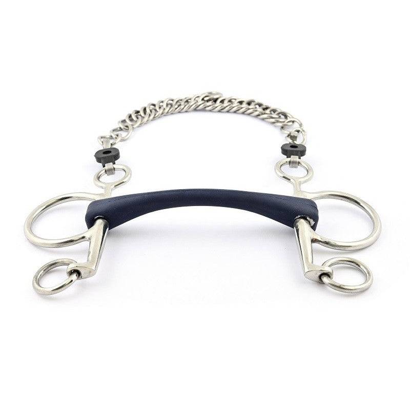 JUMP'IN Small cheek Flexible Rubber Pelham Bit - Exceptional Equestrian