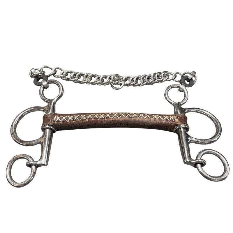 Jump'In Small cheek round Leather Pelham bit