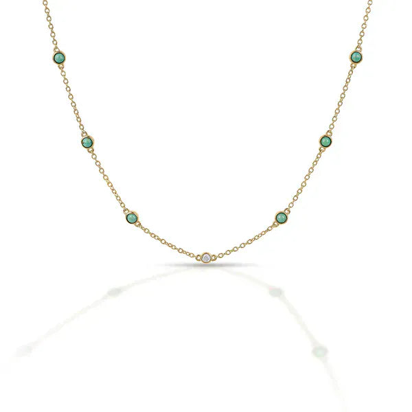 Kelly Herd Gold Turquoise Necklace