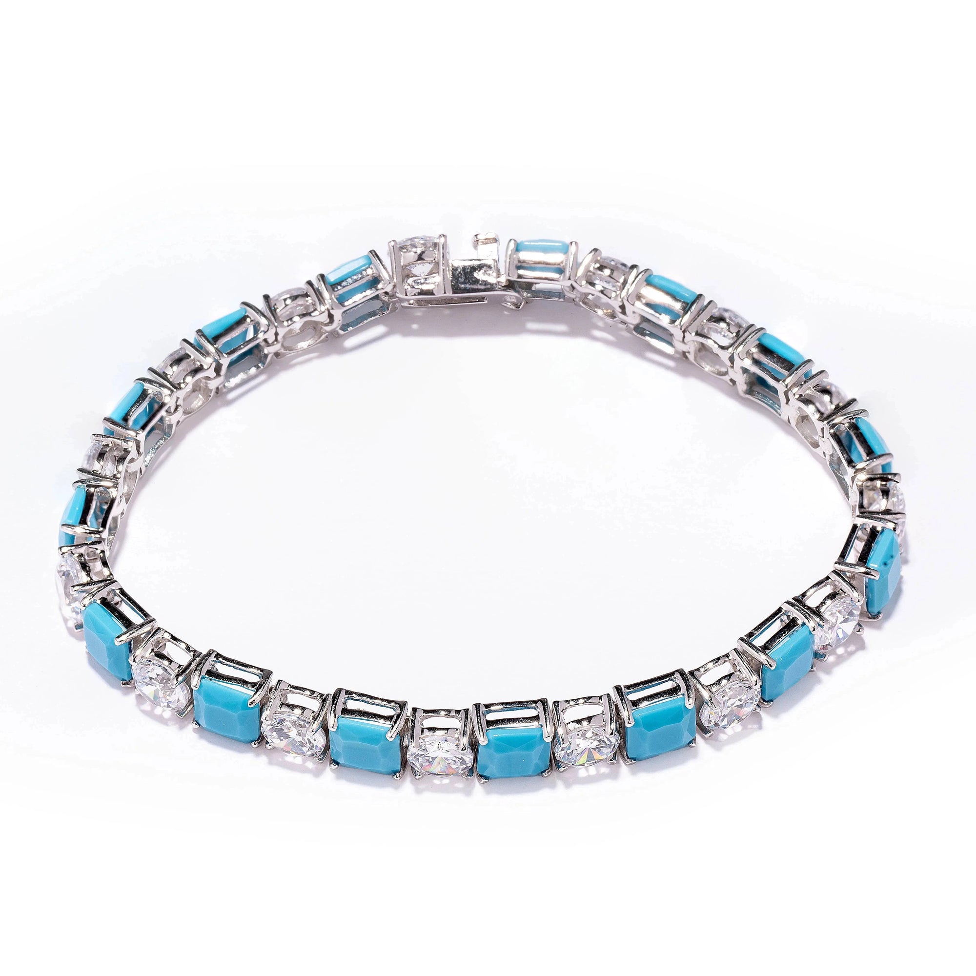 KELLY HERD CLEAR AND TURQUOISE BRACELET - Exceptional Equestrian