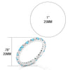 KELLY HERD CLEAR AND TURQUOISE ETERNITY RING