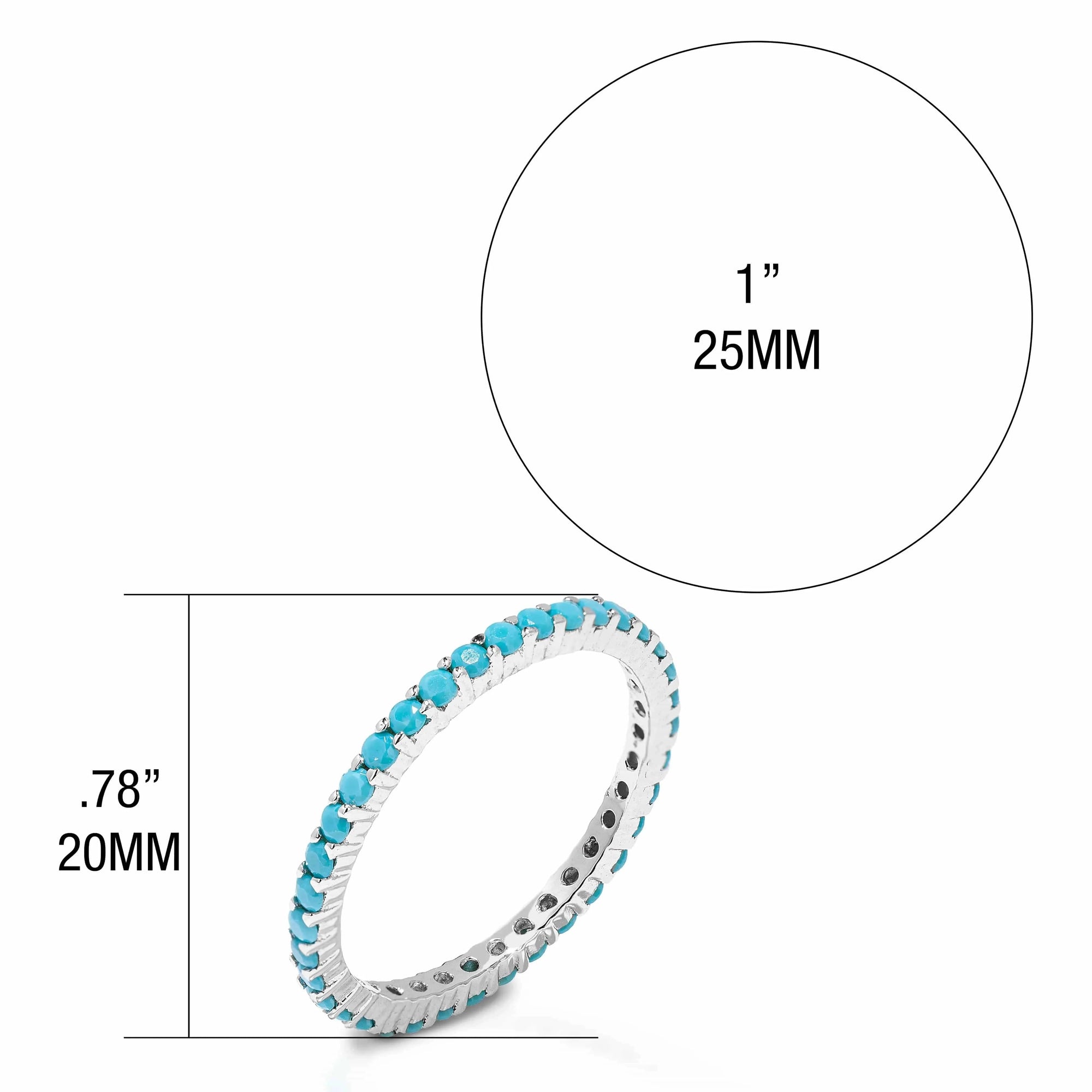 KELLY HERD TURQUOISE ETERNITY RING - Exceptional Equestrian