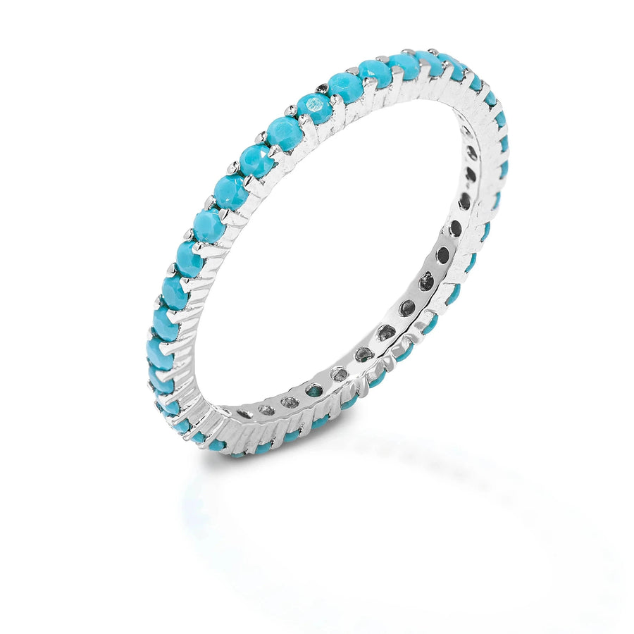KELLY HERD TURQUOISE ETERNITY RING - Exceptional Equestrian 