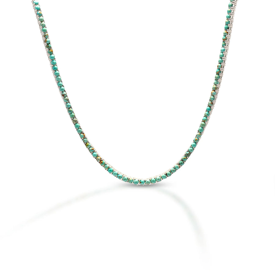 KELLY HERD KINGMAN TURQUOISE TENNIS NECKLACE