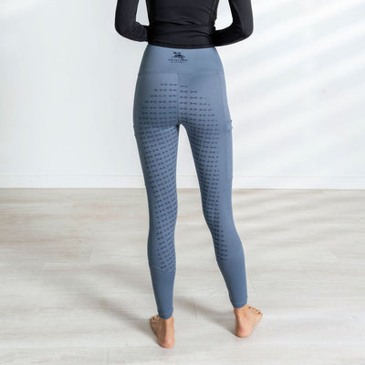 Hi-Rise Equestrian Tights "Smoked Blue"