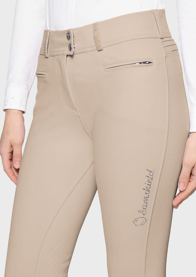 Samshield - FW26 - CLARA CRYSTAL FABRIC BREECHES - KNEE GRIP - SAND ONLY