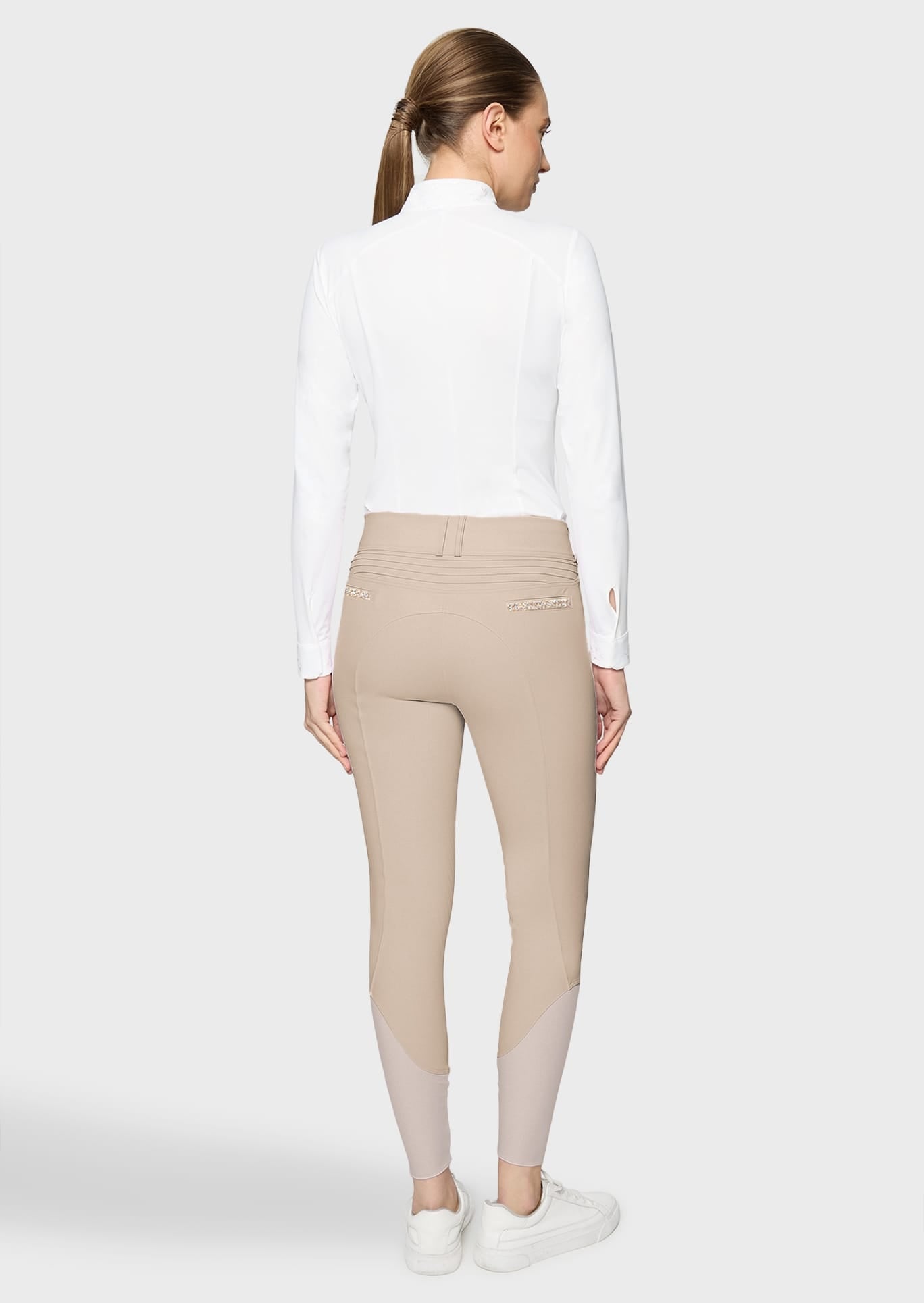 Samshield - FW26 - CLARA CRYSTAL FABRIC BREECHES - KNEE GRIP - SAND ONLY