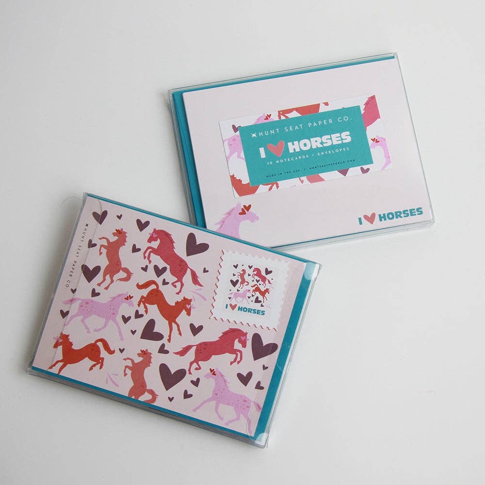 Hunt Seat Paper Co. - I Love Horses Notecards